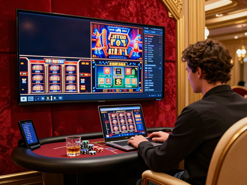 Engaging online gambling experience at casinos not on gamstop with rich decor and lively game visuals.