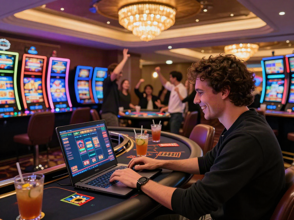 Exciting gaming experience at casinos not on gamstop with players enjoying vibrant online gaming.