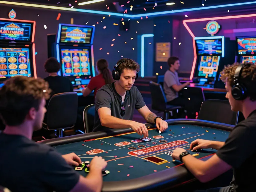 Players enjoying casinos not on gamstop in an exciting virtual setting