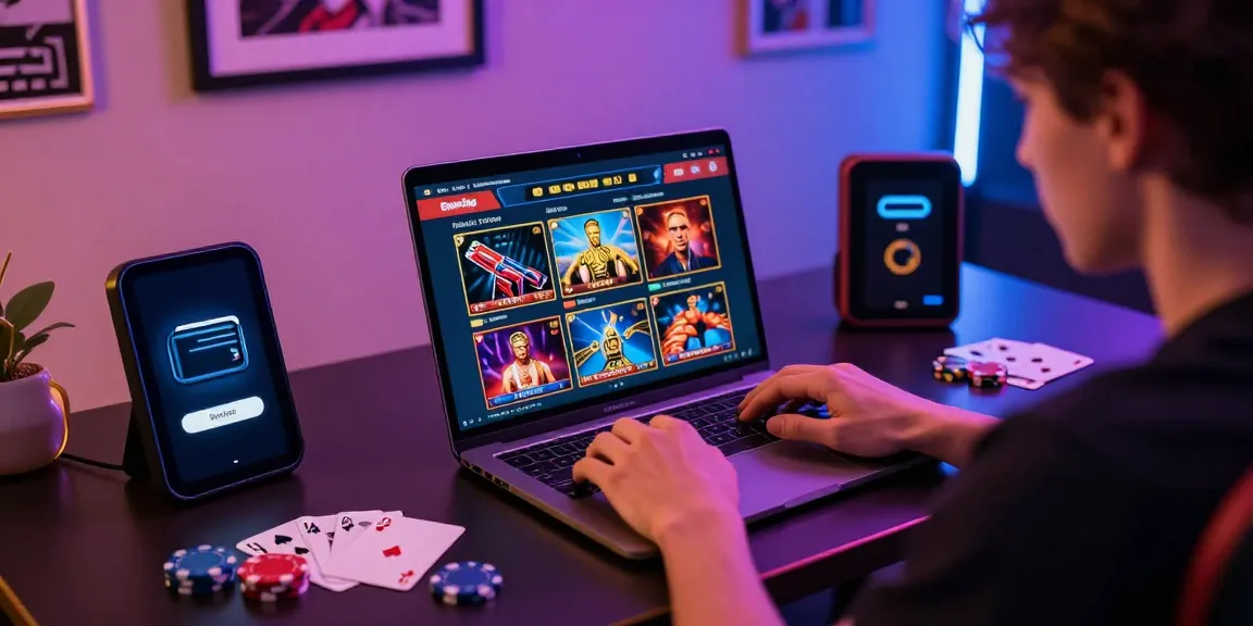 Enjoying a gaming experience at casinos not on GamStop with vibrant lights and engaging games.