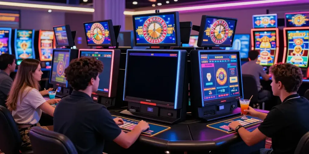 Players enjoying exciting games in casinos not on gamstop platform.