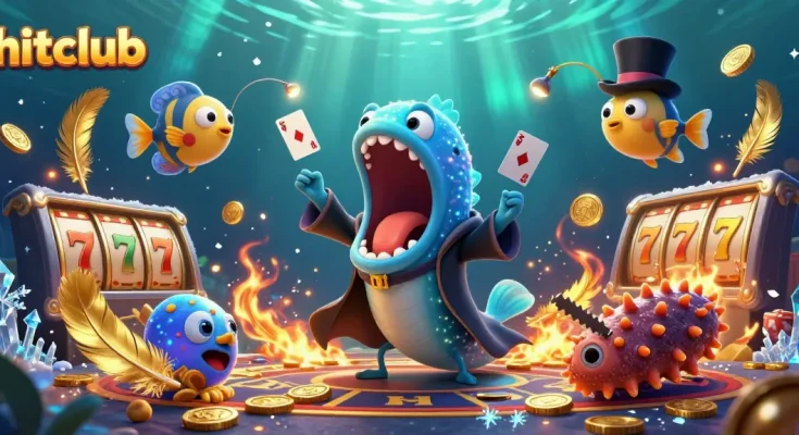 Hitclub's pulsating atmosphere comes alive as magic unfolds in a vibrant underwater casino.