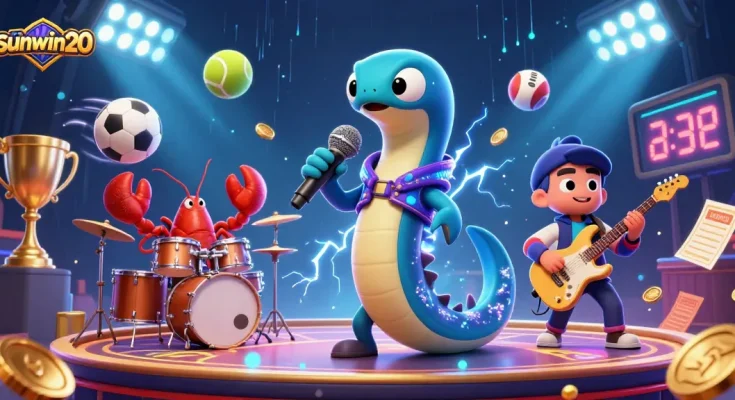 Experience sunwin20's electrifying underwater casino with vivid characters and dynamic game elements.